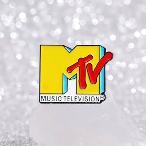 Enamel Pin of MTV’s Original Logo Vibrant, Retro, Fun NEW